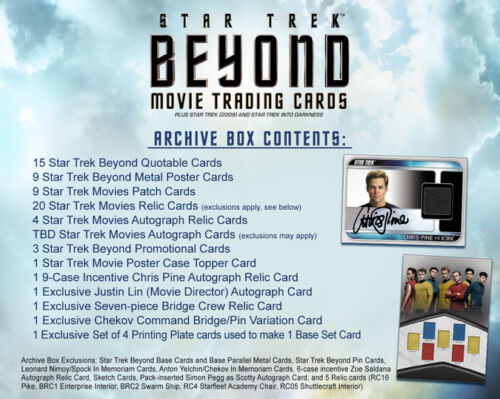 Star Trek Beyond Factory Sealed ARCHIVE BOX (2017 Rittenhouse Archives)